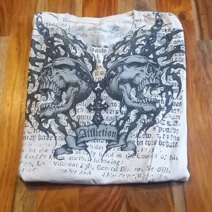Mens Affliction 2XL T-shirt EUC 100% Cotton